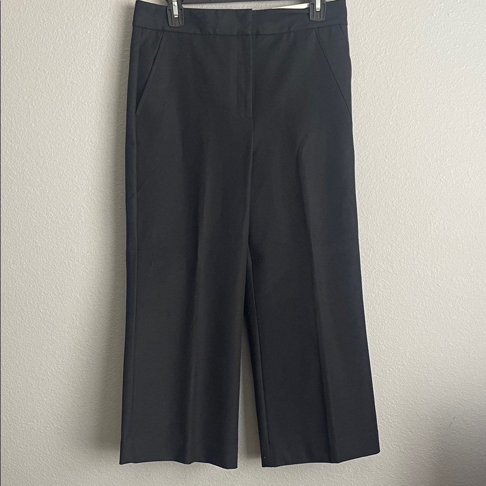 NWT Ann Taylor Classic Black Cropped Wide Leg Pants